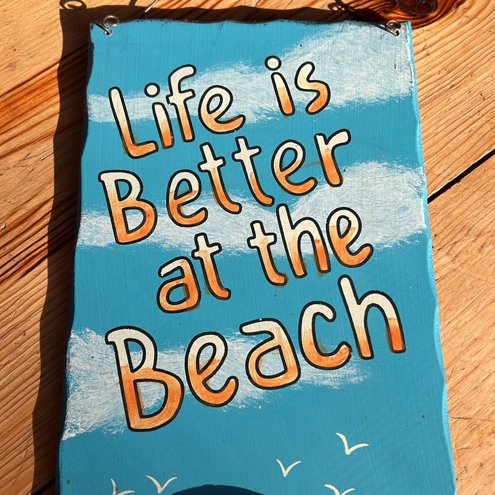 Distressed “Life is Better at the Beach” 3D Wall Art with Metal Hanger - Picture 14 of 16